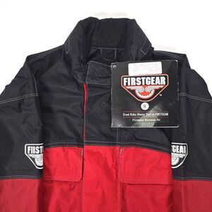 FirstGear Rainman Red Black Motorcycle Riding Rain Jacket Nylon Hooded Small NWT